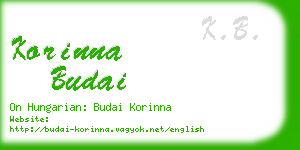 korinna budai business card